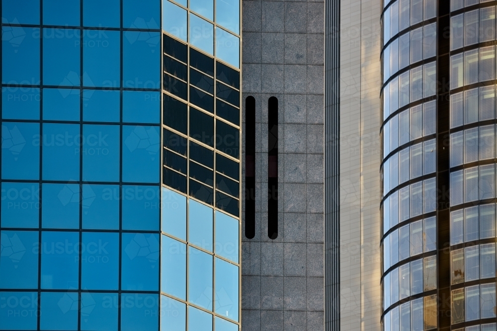 Abstract patterns of buildings and architecture in the city - Australian Stock Image