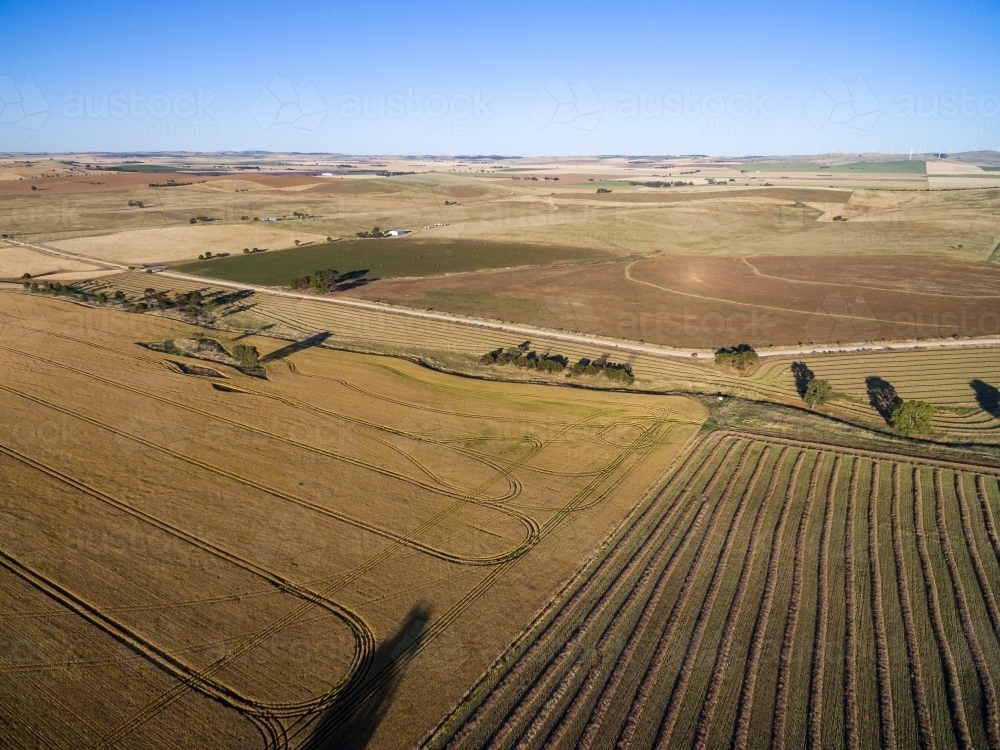 aerial view of farmland - Australian Stock Image