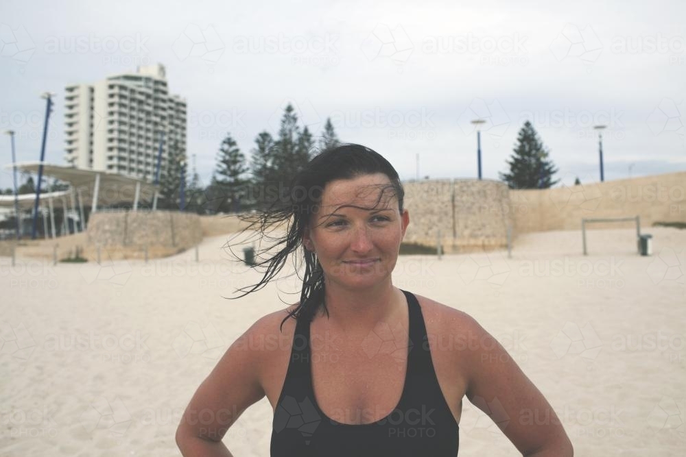 Beach portrait of a woman - Australian Stock Image