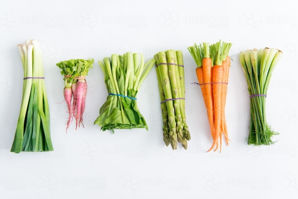bunches of Vegetables - Australian Stock Image
