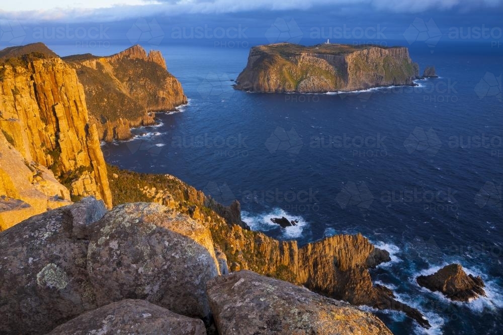 Cape Pillar and Tasman Island - Australian Stock Image