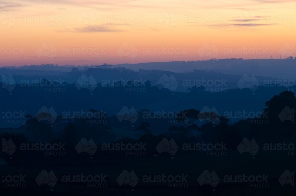 Ceres Sunset Landscape - Australian Stock Image