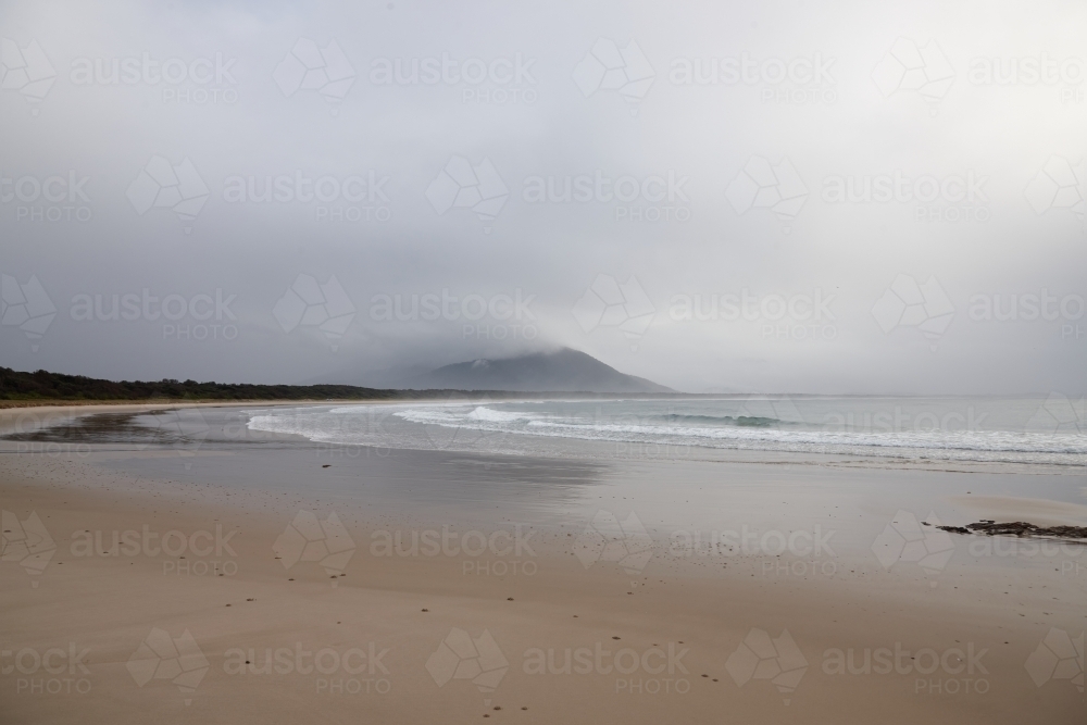 Coastal landscape on cloudy day - Australian Stock Image