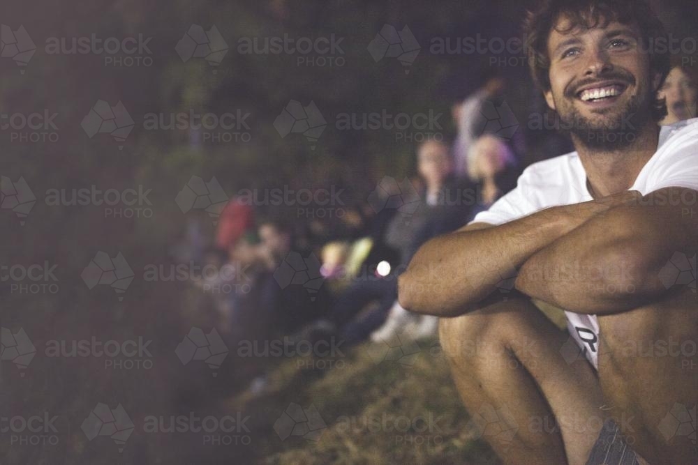 Friends at a festival event - Australian Stock Image