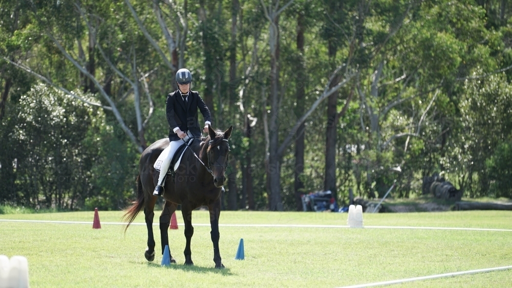 Horse riding competing in championships - Australian Stock Image