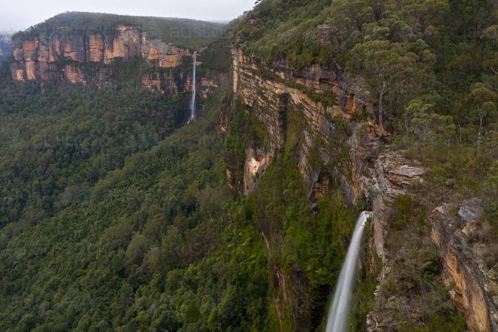 Horseshoe and Bridal Veil Falls - Australian Stock Image