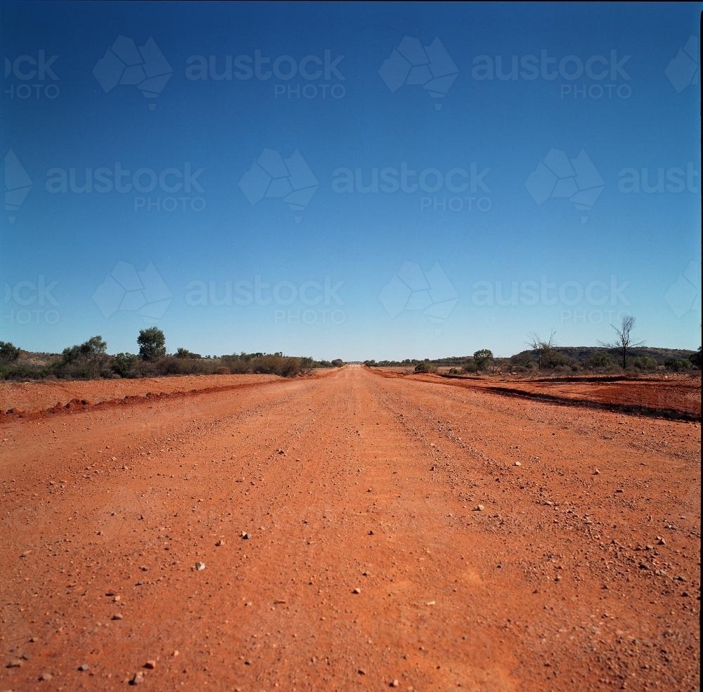 Outback Road, Red Earth Australia - Australian Stock Image