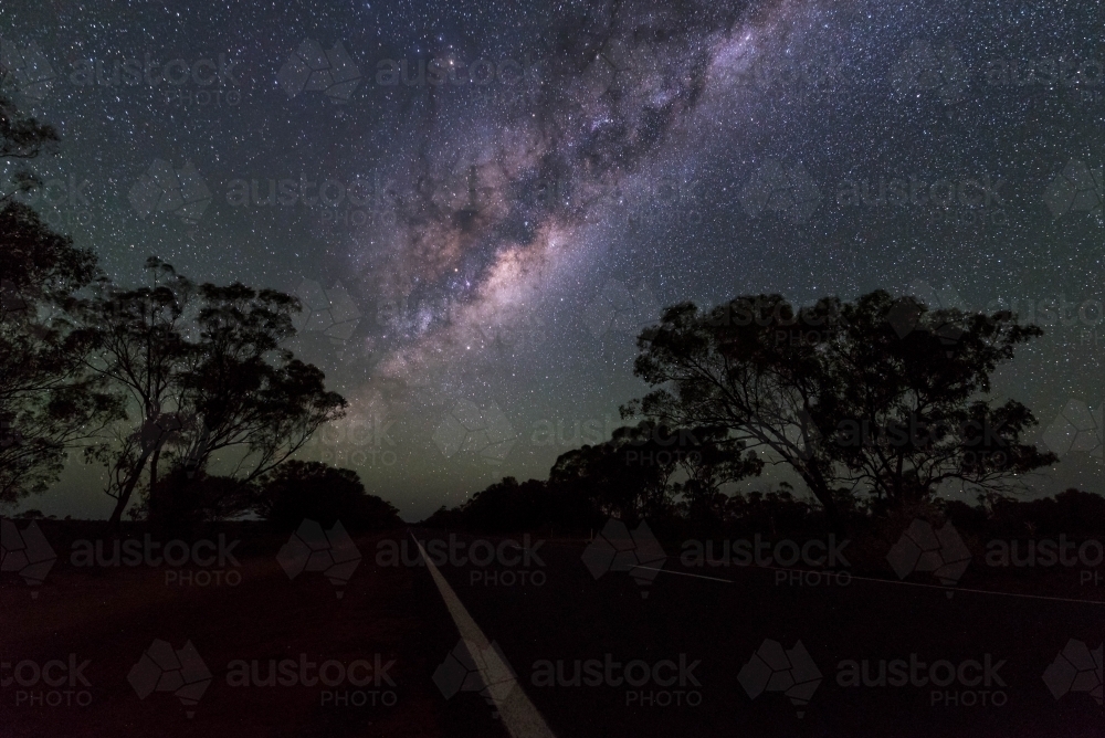 Outback starry night - Australian Stock Image