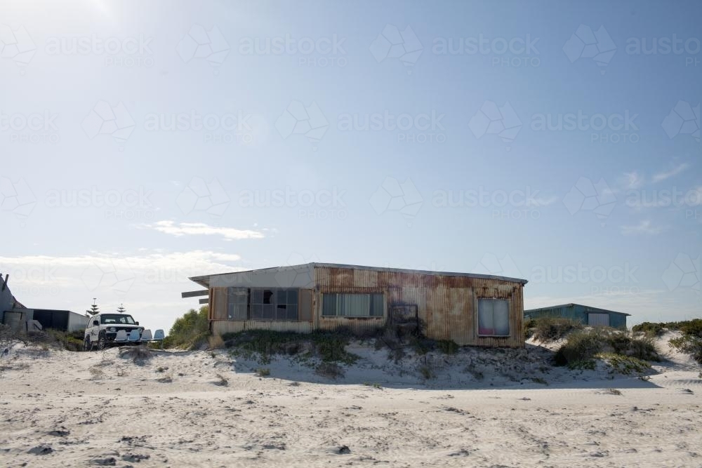Remote beach house - Australian Stock Image