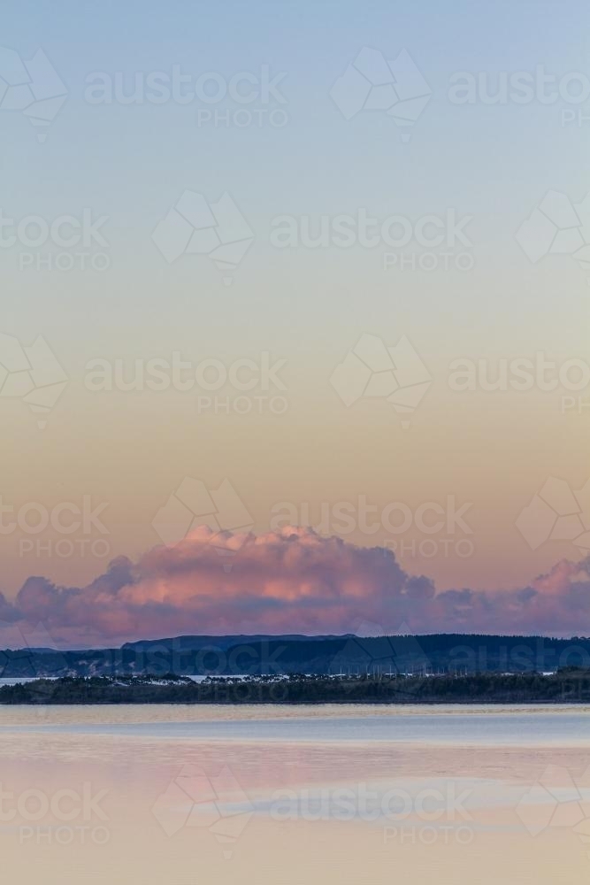 Sunrise across a harbour - Australian Stock Image