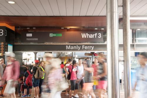A busy Manly Ferry Wharf