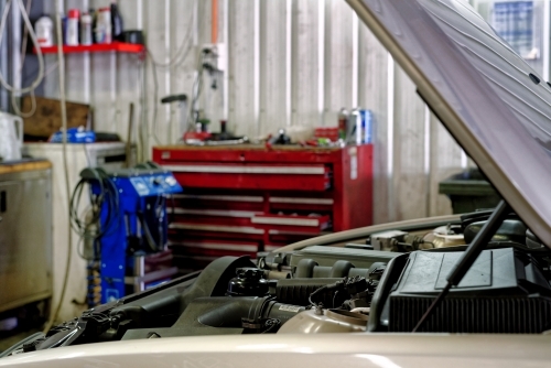A mechanic's workshop for luxury cars on the Gold Coast