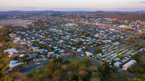 Aerial shot of a residential area