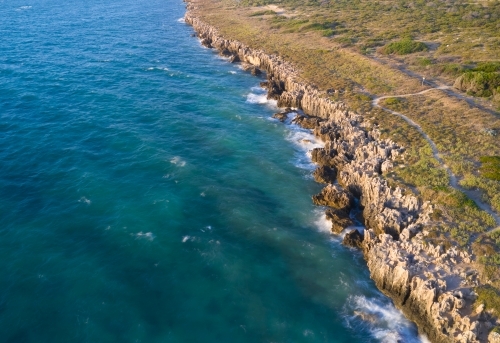 Aerial view along the Henderson Cliffs, near Perth, Western Australia