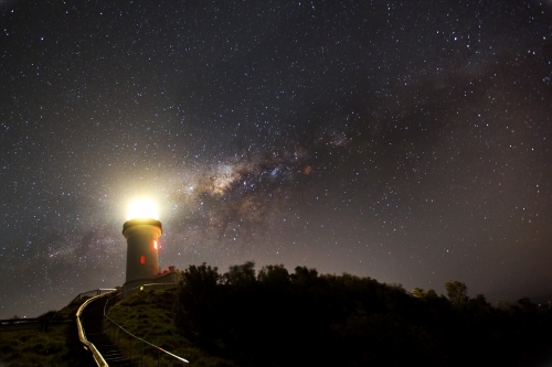 Byron Bay lighthouse and Milky Way