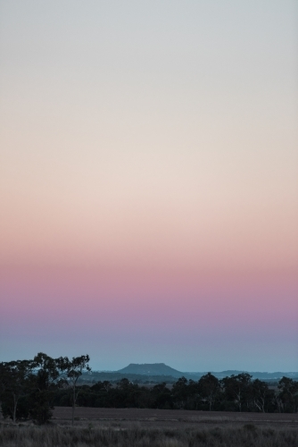 Distant Cowrie Mountain at dusk