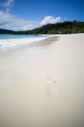 Footprint on Whitehaven Beach