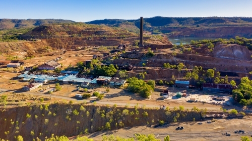 Horizontal shot of Mount Morgan Mine