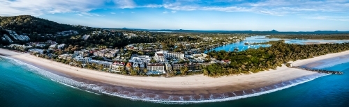 Noosa Main Beach Drone Panorama