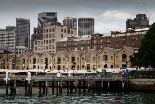 Old brick warehouses & wool stores at Campbells Cove Jetty, Sydney