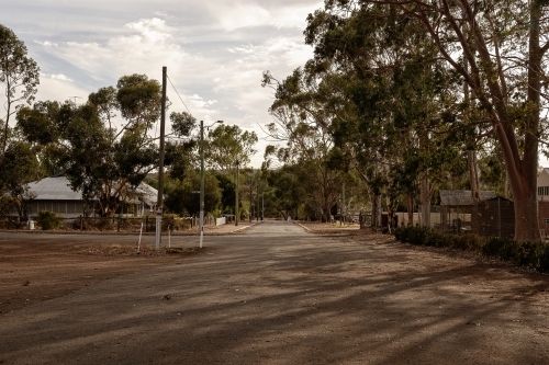 Outback country town back street view