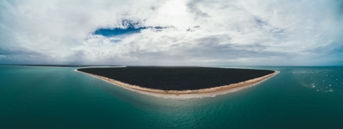Panorama shot of island