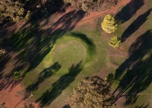 Rural Outback Aerial Landscape with Golf Green