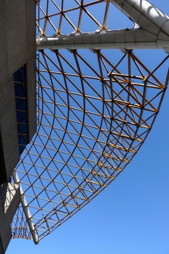 Underside view of the Melbourne Arts Centre