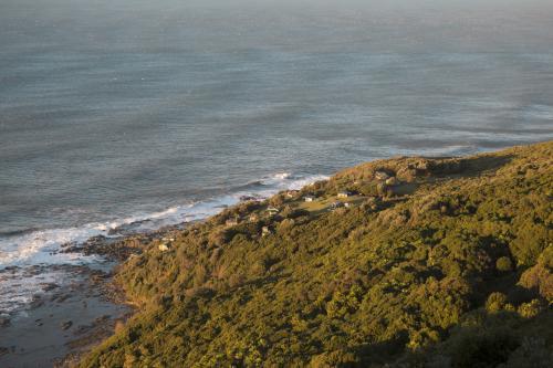View from lookout of coastal landscape