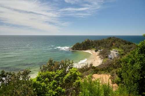 View of coastal headland