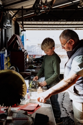 Woodworking with grandad