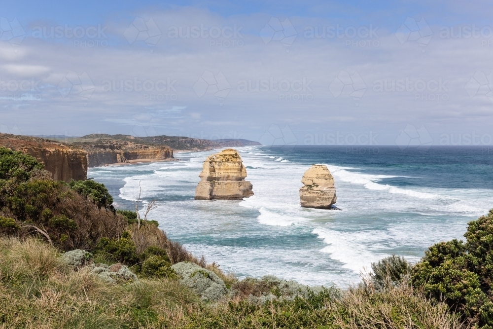 12 Apostles on a sunny afternoon - Australian Stock Image
