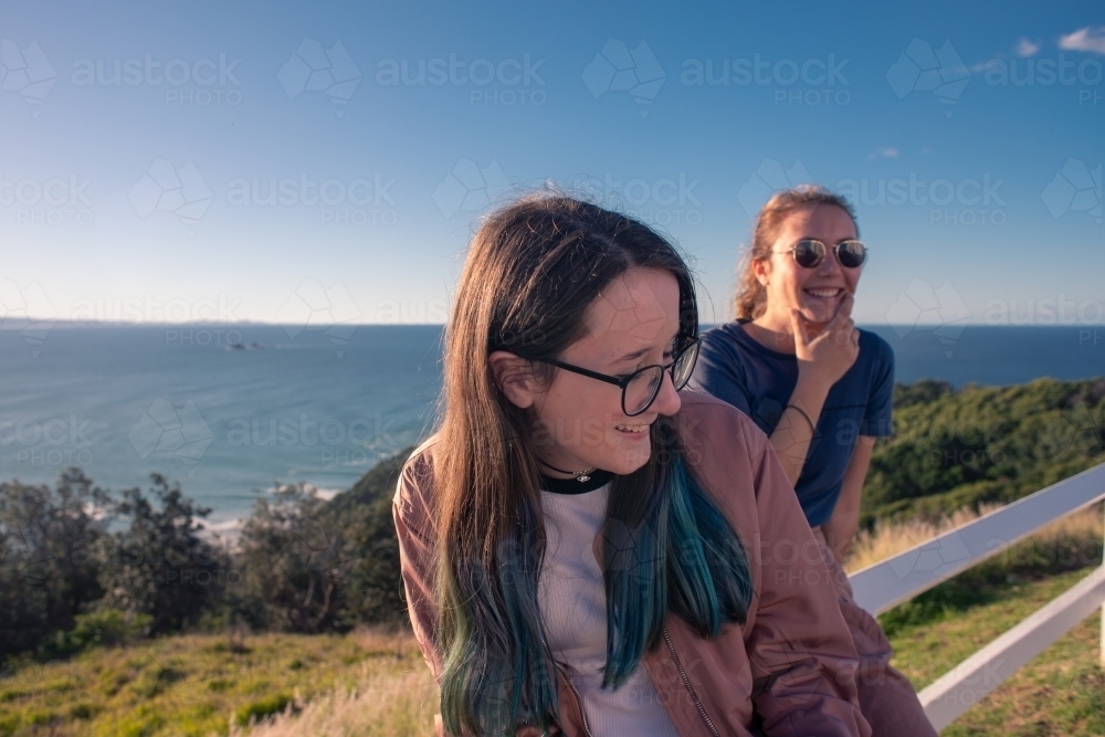 2 teens hanging out - Australian Stock Image