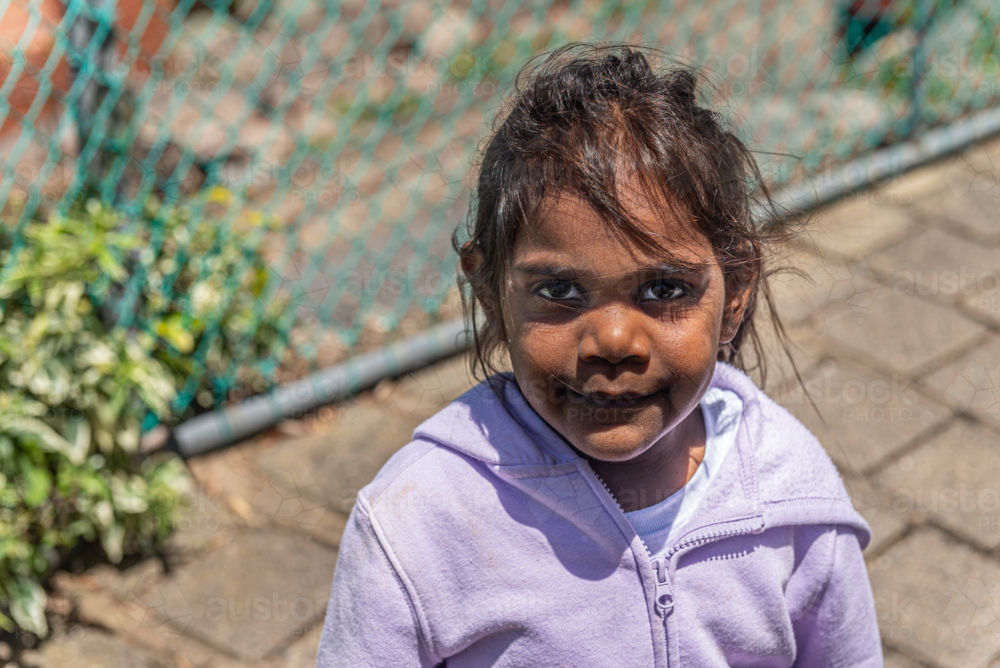 3 year old aboriginal girl - Australian Stock Image