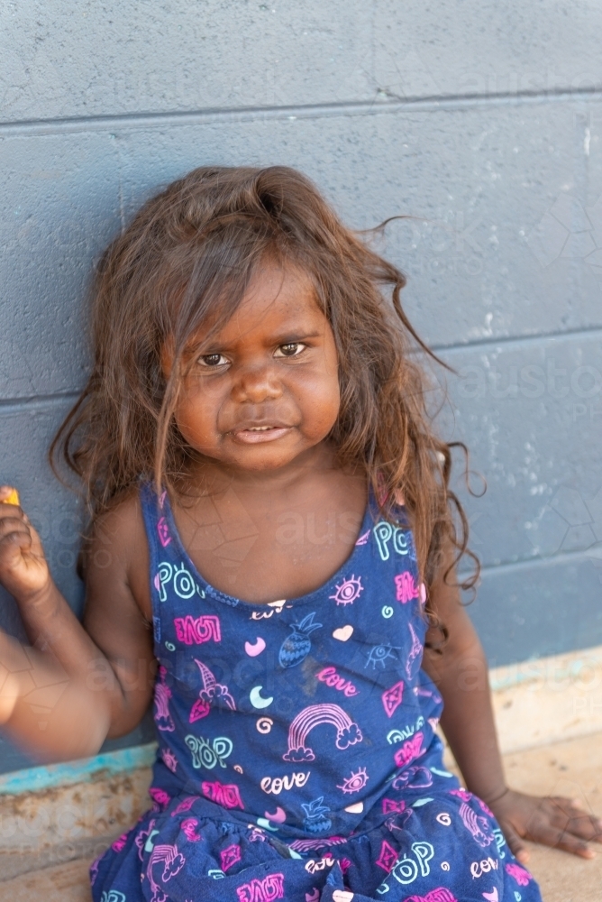 3yo Aboriginal girl - Australian Stock Image