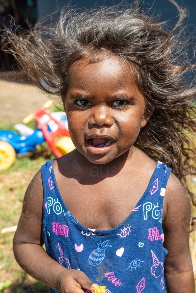 3yo Aboriginal girl - Australian Stock Image