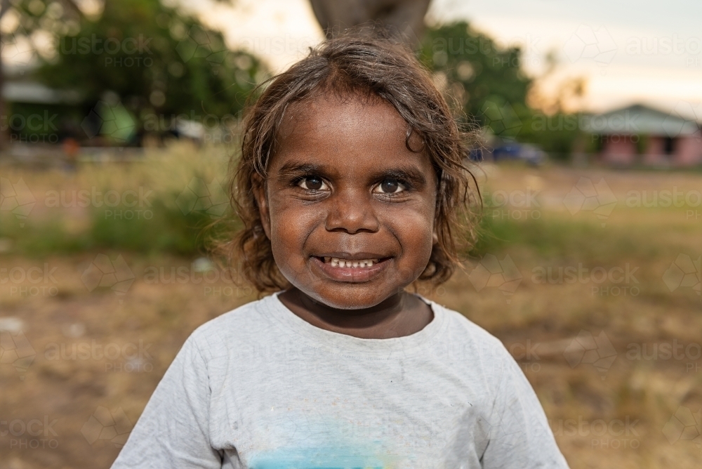 4 year old Aboriginal boy - Australian Stock Image