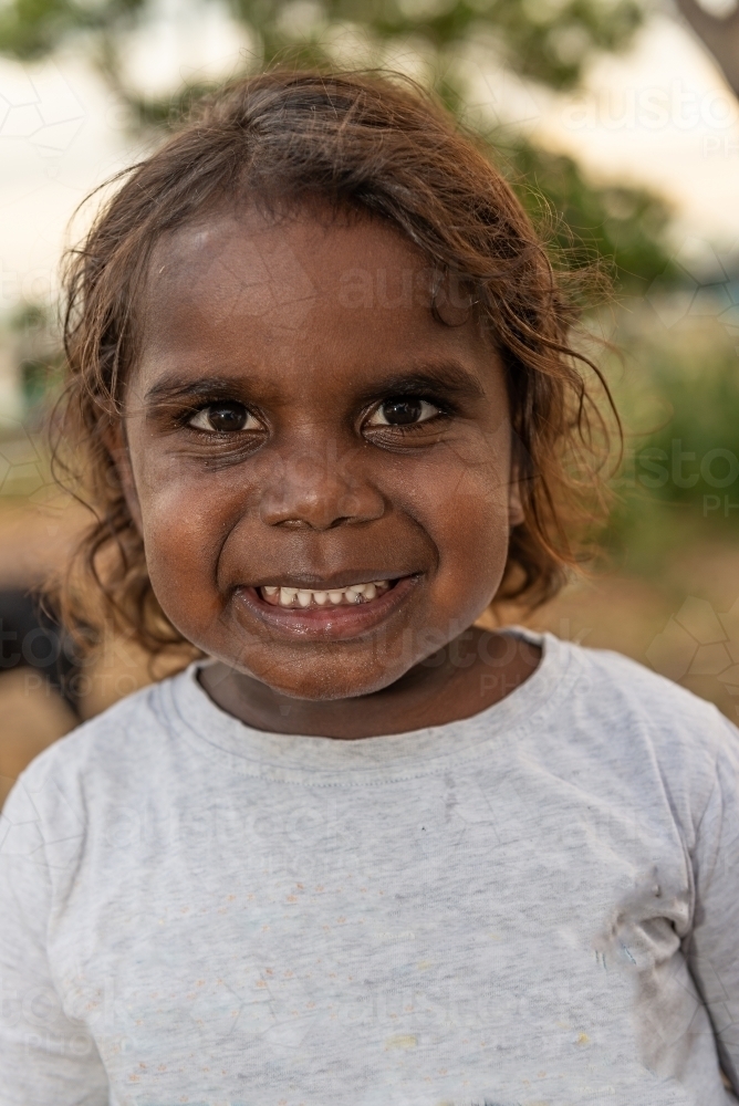 4 year old Aboriginal boy - Australian Stock Image