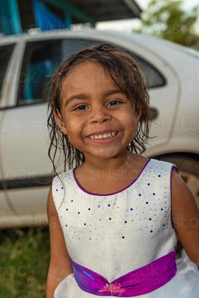 4 year old Aboriginal girl - Australian Stock Image
