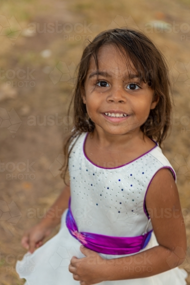 4 year old Aboriginal girl - Australian Stock Image