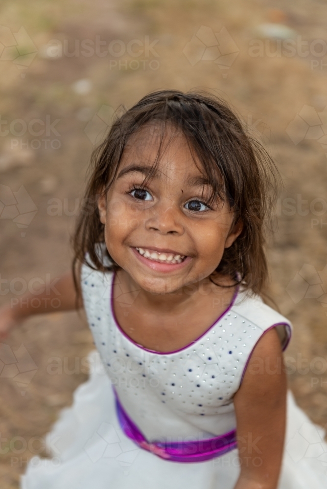 4 year old Aboriginal girl - Australian Stock Image