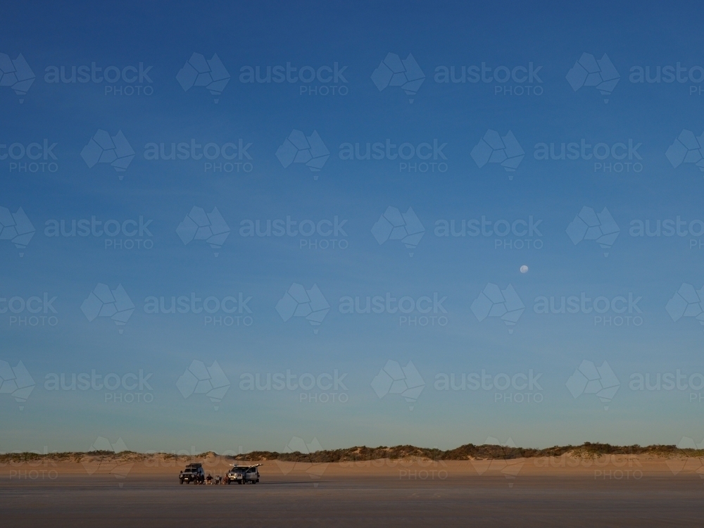 4WDs on Cable Beach - Australian Stock Image