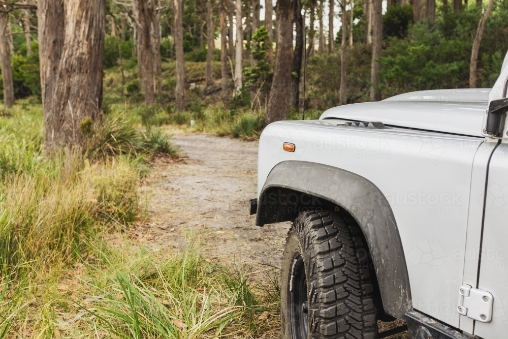 4x4 vehicle on an off road track - Australian Stock Image