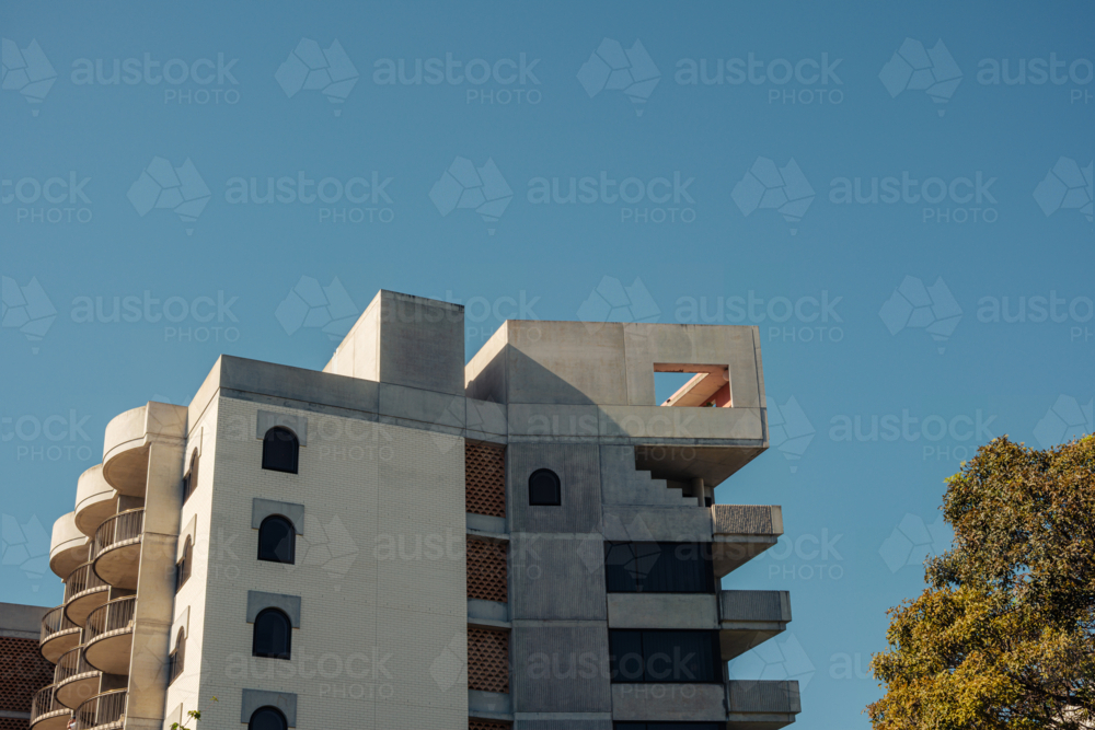 A Close up of a Building Looking up from the Ground - Australian Stock Image