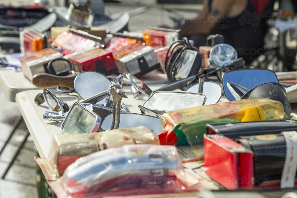 Image of A collection of car parts - Austockphoto