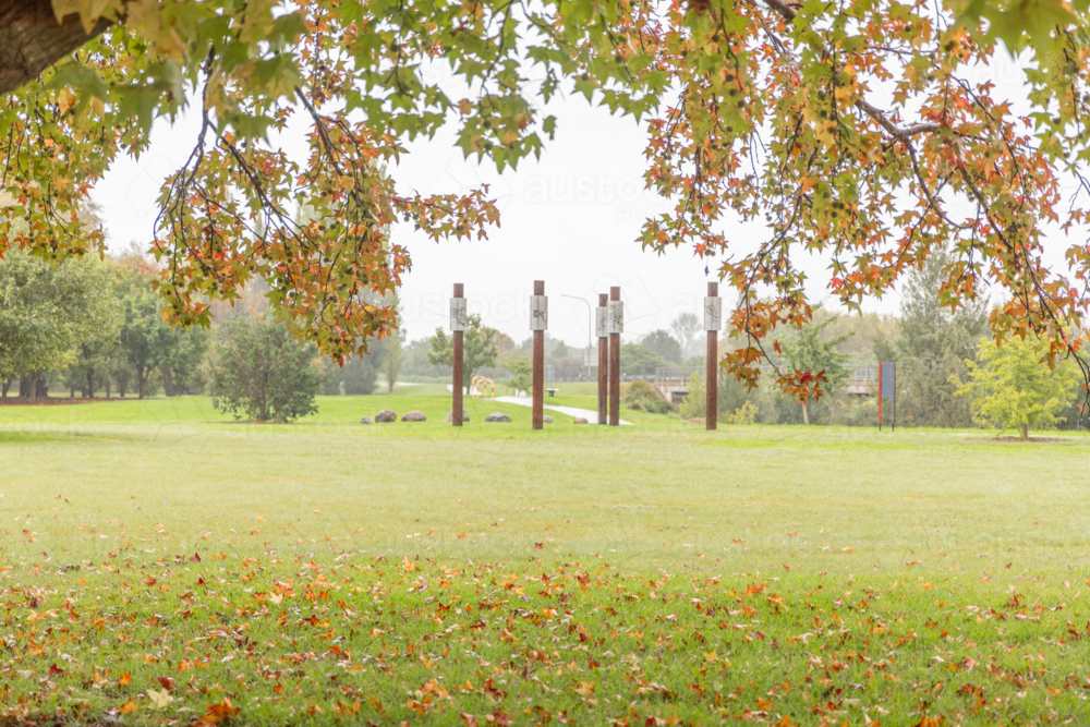 A country park with the colours of autumn - Australian Stock Image