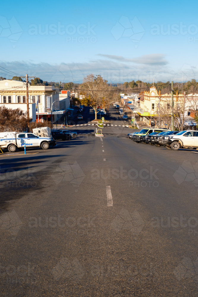 A Country Town Early Morning on a Cool Sunny Day - Australian Stock Image