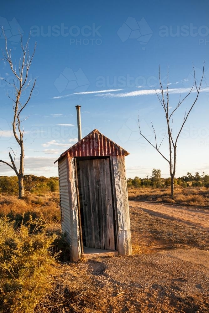 A deserted outback toilet - Australian Stock Image