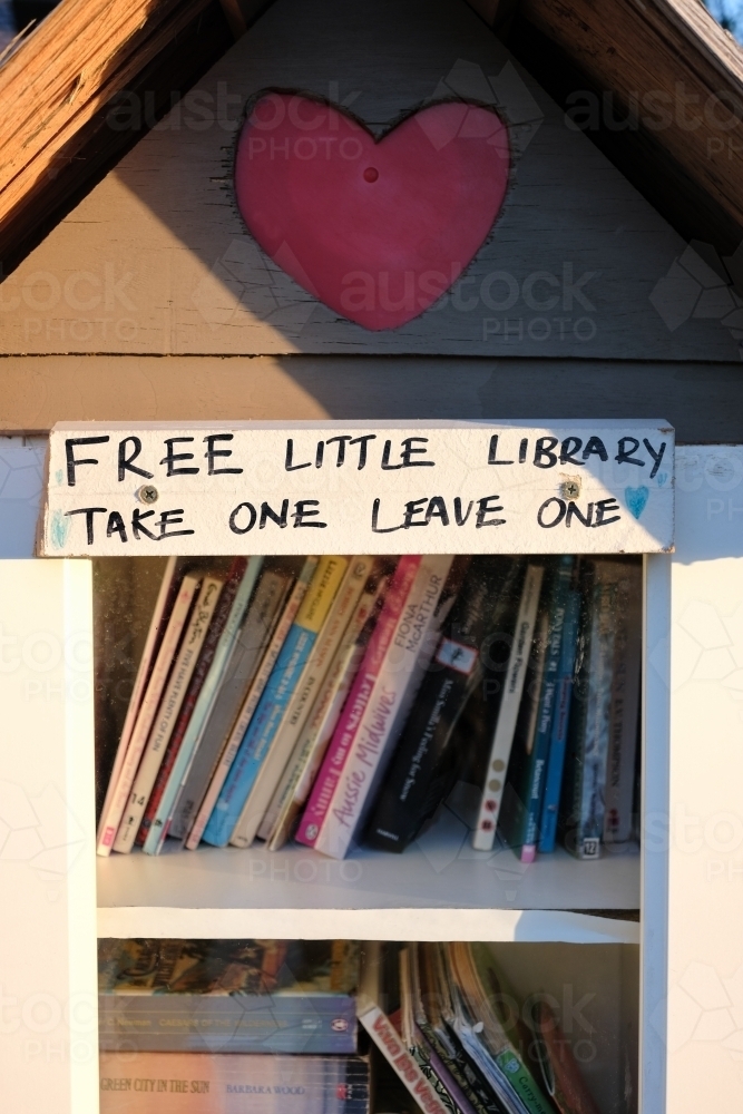 A free little public library take one leave one - Australian Stock Image