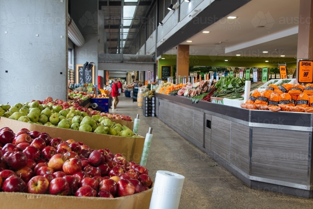 A fruit and vegetable market - Australian Stock Image